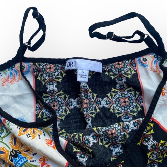 DR2 Paisley Patterned Spaghetti Strap Tank Top Small - Picture 6 of 10
